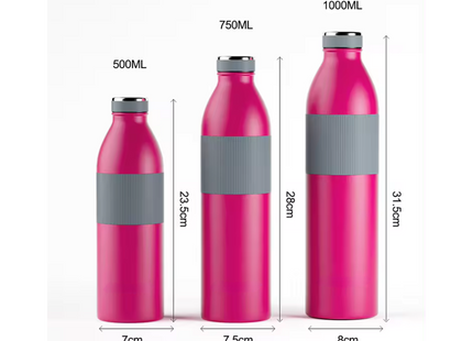 Doppelwandige Thermo-Trinkflasche 500 ml, Grau