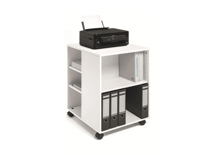 DURABLE multifunctional trolley 74/59 open on 3 sides, 6 shelves, white