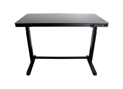 Table Contini ET118, 120 x 60 cm, avec plateau en verre, noir