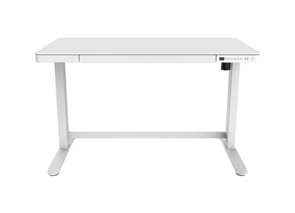 Contini table ET118, 120 x 60 cm, with glass table top, white