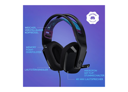 Logitech Headset G335 Gaming Schwarz