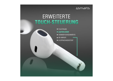 4smarts True Wireless In-Ear-Kopfhörer SkyPods Pro Weiss