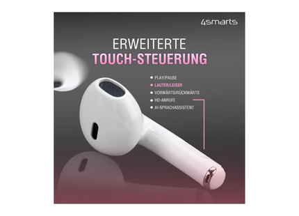 4smarts True Wireless In-Ear-Kopfhörer SkyPods Pro Rosa