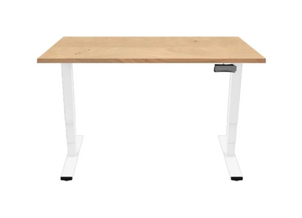 Table Contini RAL 9016 1,6 x 0,8 m blanc avec plateau marron