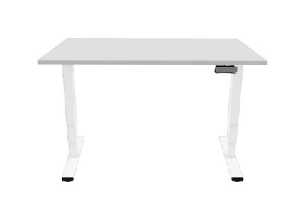 Table Contini RAL 9016 1,6 x 0,8 m blanc avec plateau gris