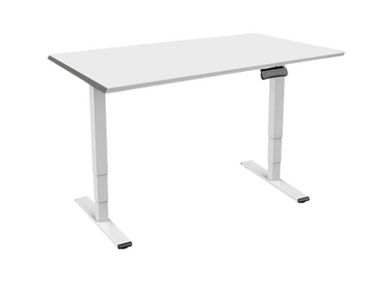 Table Contini RAL 9016 1,6 x 0,8 m blanc avec plateau gris