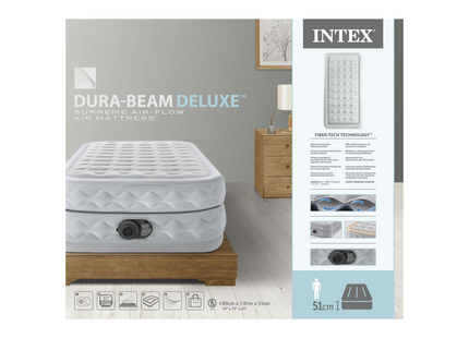 Intex Luftbett Dura Beam Deluxe Supreme Twin 99 x 191 x 51 cm