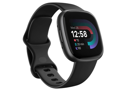 Fitbit GPS-Sportuhr Versa 4 Smartwatch Schwarz/Schwarz