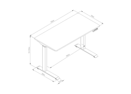 Contini table 120 x 60 cm, with table top, white