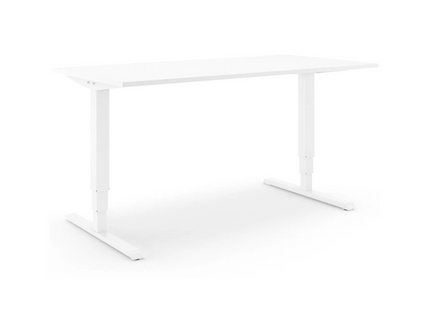 Table Actiforce Desklift Steelforce 400 Blanc avec plateau blanc