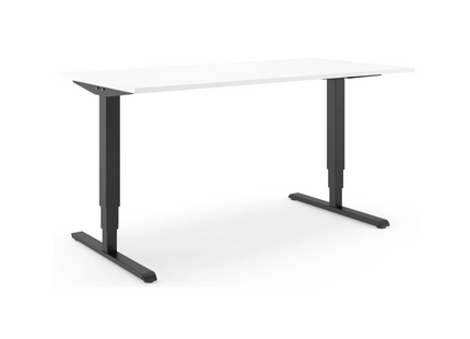 Table Actiforce Desklift Steelforce 400 noire avec plateau blanc