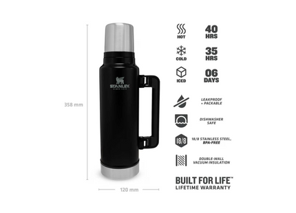 Stanley 1913 thermos bottle Classic 1400 ml, black