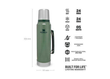 Stanley 1913 bouteille thermos Classic 1000 ml, verte