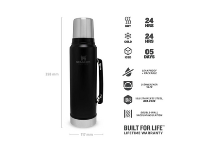 Stanley 1913 bouteille thermos Classic 1000 ml, noir