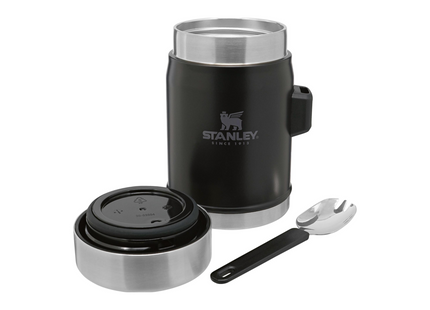 Stanley 1913 récipient alimentaire thermique Legendary Food Jar + Spork 0,4 l, Noir