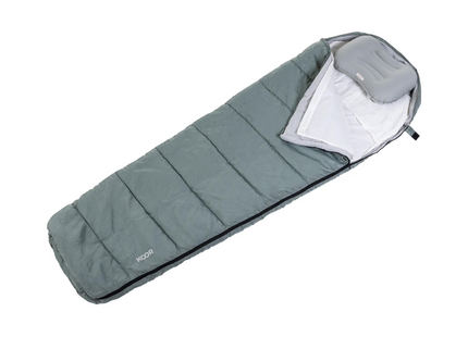 KOOR ensemble sac de couchage, doublure de sac de couchage et oreiller de voyage gris