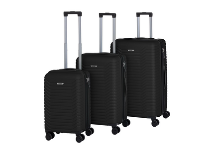 KOOR Manille ensemble de valises de voyage 3 pièces, noir