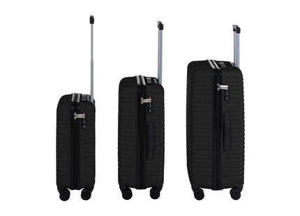 KOOR Manille ensemble de valises de voyage 3 pièces, noir
