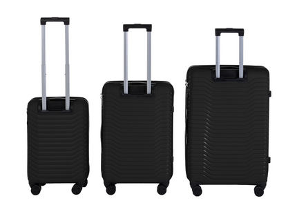 KOOR Manila 3-piece travel suitcase set, black