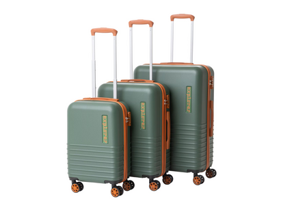FTM Explorer travel suitcase set, 3 pieces, green