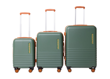 FTM Explorer travel suitcase set, 3 pieces, green