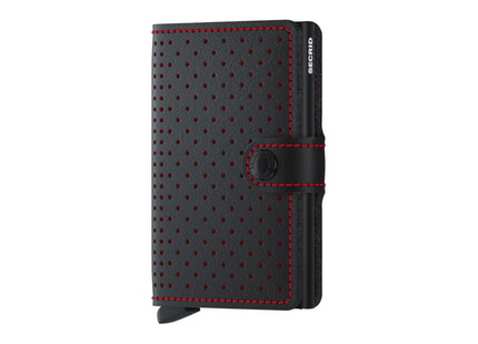 SECRID Portemonnaie Miniwallet Perforated Black Red