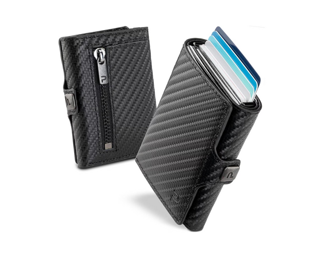 ZNAP Portemonnaie KLIK Zip Slim Carbon