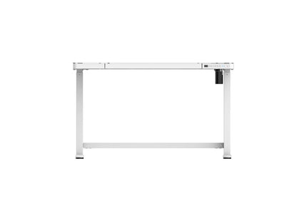 Table Contini ET118, 120 x 60 cm, avec plateau en verre, blanc