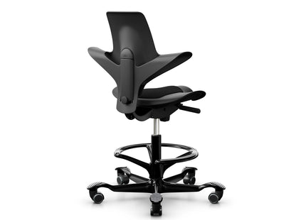 HÅG chaise de bureau Capisco Puls 8010 avec repose-pieds noir
