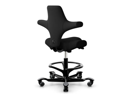 HÅG chaise de bureau Capisco 8106 avec repose-pieds noir