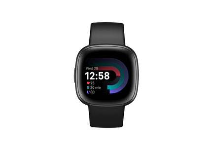 Fitbit Montre de sport GPS Versa 4 Montre intelligente Noir/Noir
