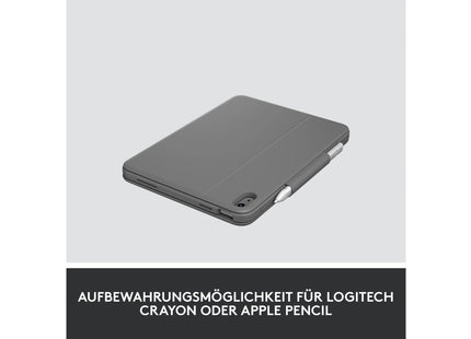 Logitech Tablet Keyboard Cover Rugged Folio iPad 10.9" (10th Gen.), Black