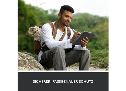 Logitech Tablet Tastatur Cover Rugged Folio iPad 10.9" (10. Gen.), Schwarz