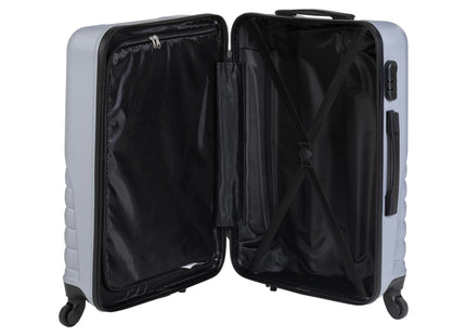 KOOR World Superb ensemble de valises de voyage 2 pièces, gris argenté