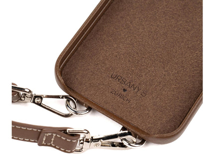 Urbany's Necklace Case Handekette+ iPhone 15 Pro Max Espresso Martini