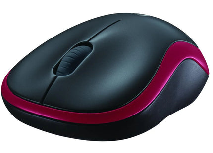 Logitech Mouse M185 Wireless, Red-Black
