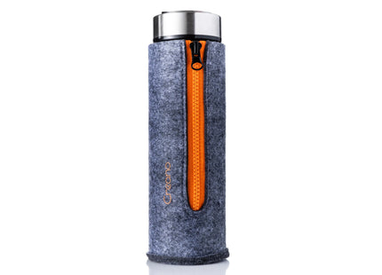 Creano thermos bottle Teamaker with felt bag 400 ml, orange