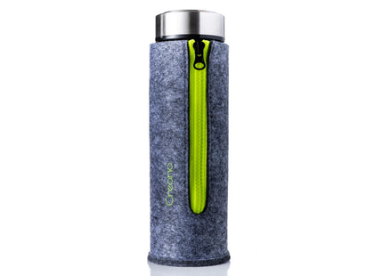 Creano thermos bottle Teamaker with felt bag 400 ml, green