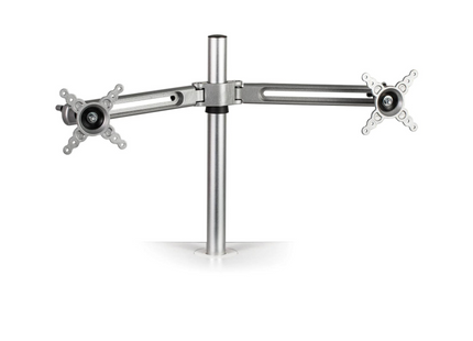Fellowes Tischständer Doppel-Monitorarm Lotus bis 7 kg – Silber
