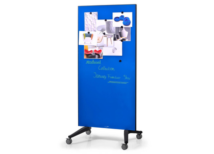 Legamaster magnetic glass board 175 cm x 95 cm, blue